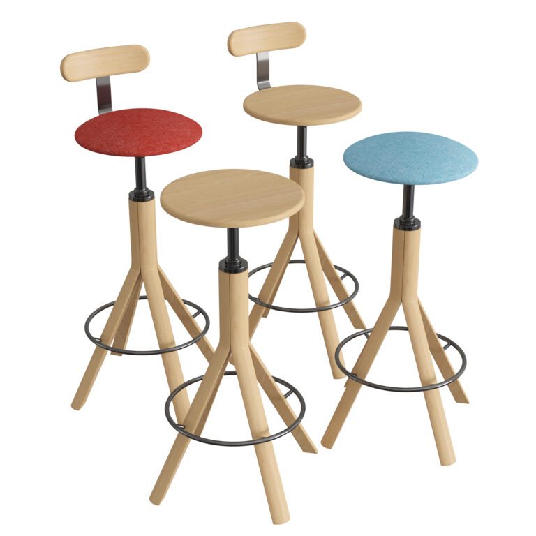 Pop bar stool and bar chair (343591) 3D model - Download 3D model Pop ...