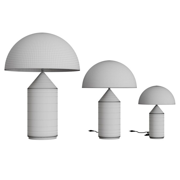 Table Lamp Atollo Metal (343795) 3D model - Download 3D model Table ...