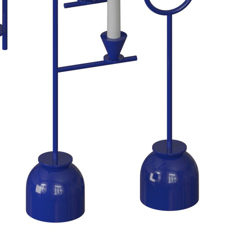 Blue Candleholders (344343) 3D model - Download 3D model Blue ...