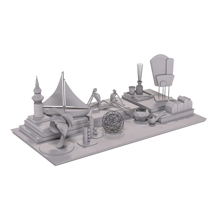 Decorative Set Vol 01 (344567) 3D model - Download 3D model Decorative ...