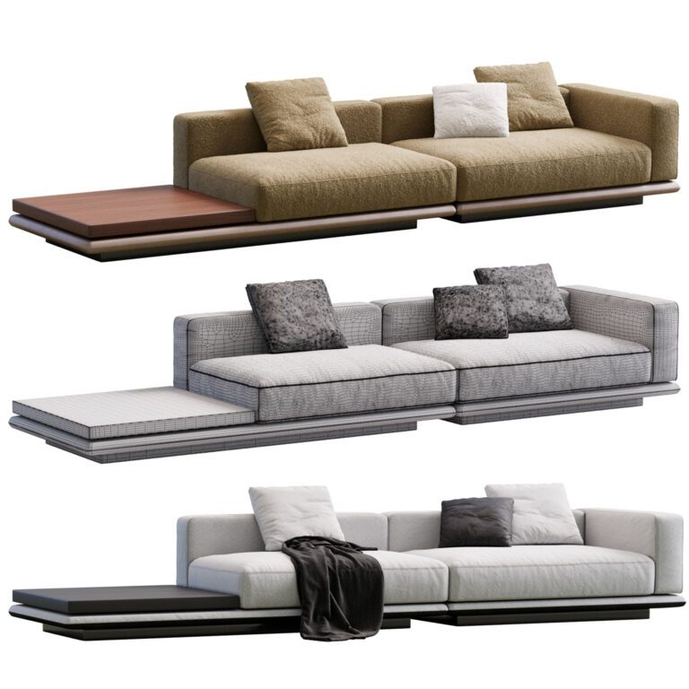 Sofa Horizonte By Minotti (345004) 3D model - Download 3D model Sofa ...