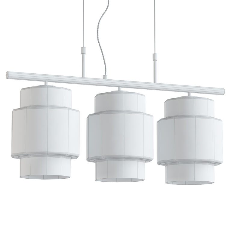 Ebbot 3 Light Glass Island Chandelier (345039) 3D model - Download 3D ...