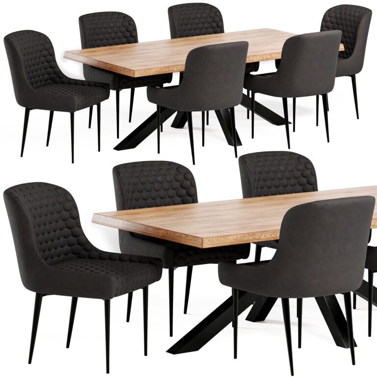 Osaka Dining Table and Chairs (345359), 3d model 1