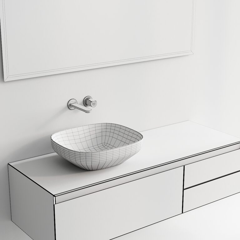Vanity Unit Set 4 (347712) 3D model - Download 3D model Vanity Unit Set ...