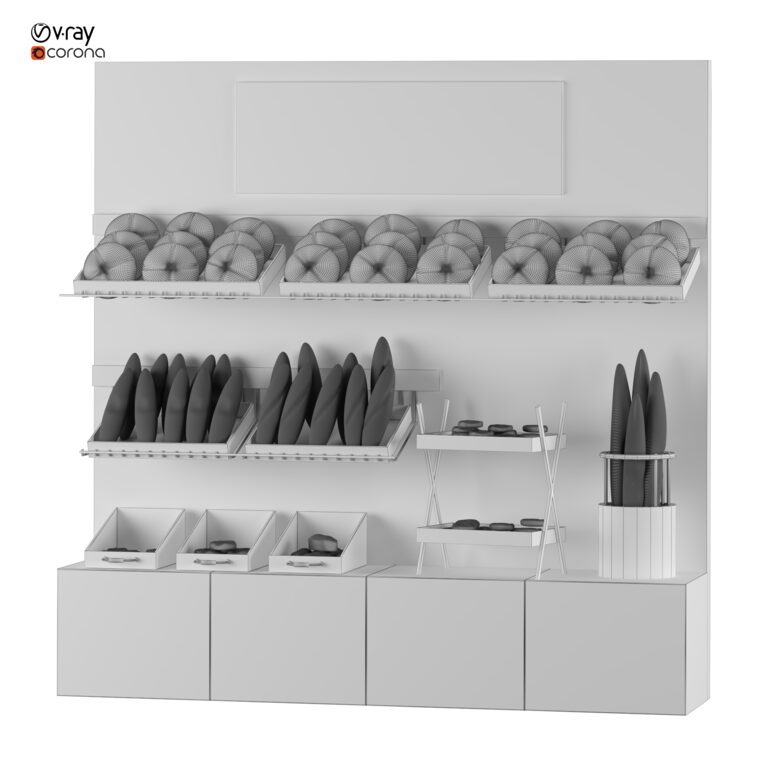 Bread Showcase Layout Bread showcase (347813) 3D model - Download 3D model Bread showcase ...