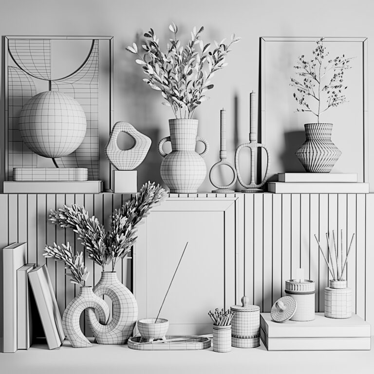 Decorative Set 06 (348457) 3D model - Download 3D model Decorative Set ...