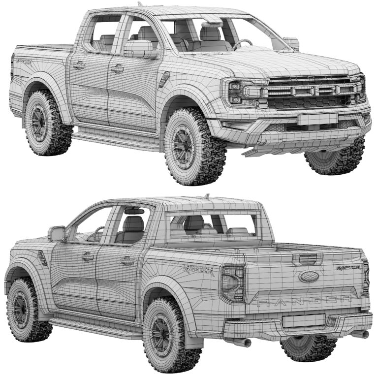 Ford Ranger Raptor car (348543) 3D model - Download 3D model Ford ...