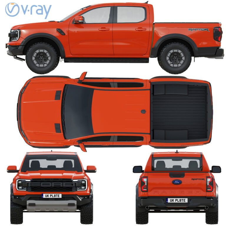 Ford Ranger Raptor car (348543) 3D model - Download 3D model Ford ...