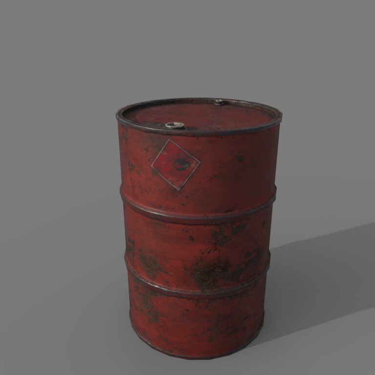 Red Container Rust Barrel red rust (348833) 3D model - Download 3D model Barrel red rust ...