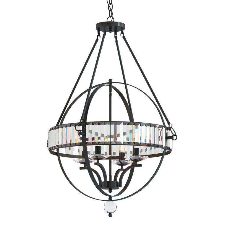 Magellan 4 Light Black Sphere Chandelier (349208) 3D model - Download ...