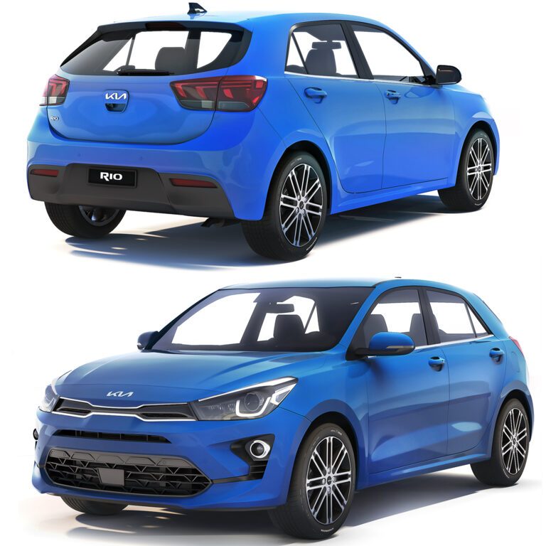 2023 Kia Rio hatchback car (350401) 3D model - Download 3D model 2023 ...