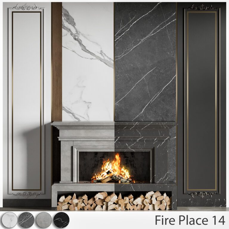 Fireplace 14 (350714), 3d model 1