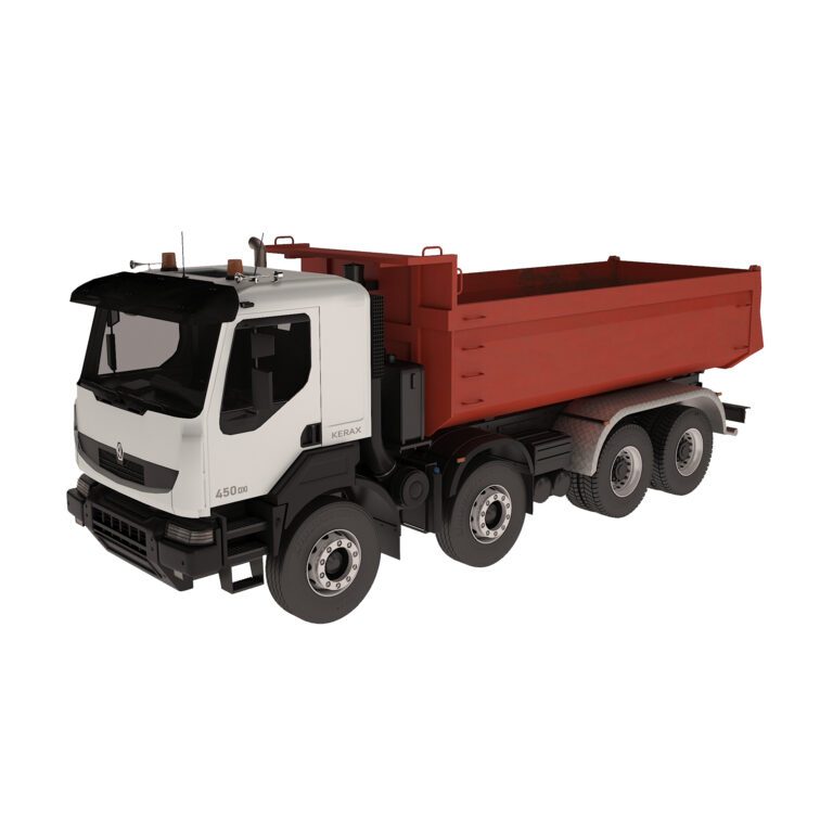Tipper Renault Dump Truck Kerax 8x4 450 DXi (350784) 3D model ...