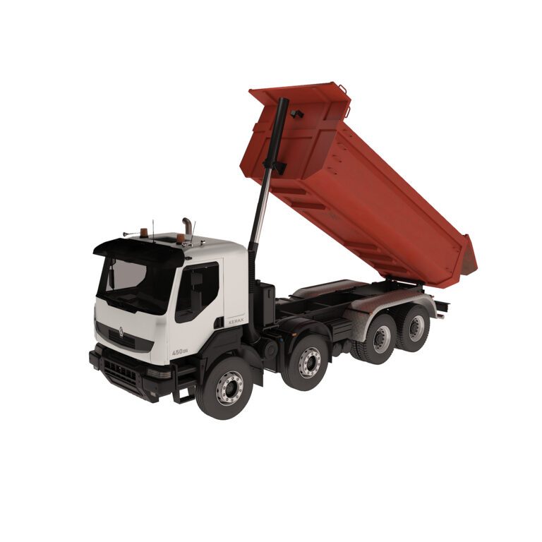 Tipper Renault Dump Truck Kerax 8x4 450 DXi (350784) 3D model ...