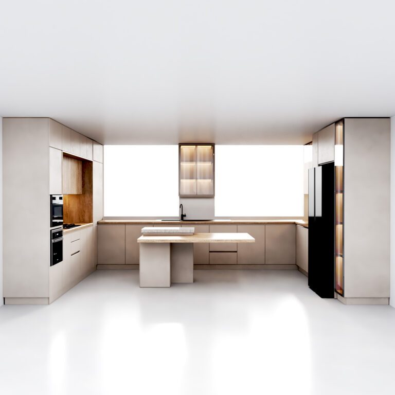Kitchen 08 window in the middle of kitchen (350922) 3D model - Download ...