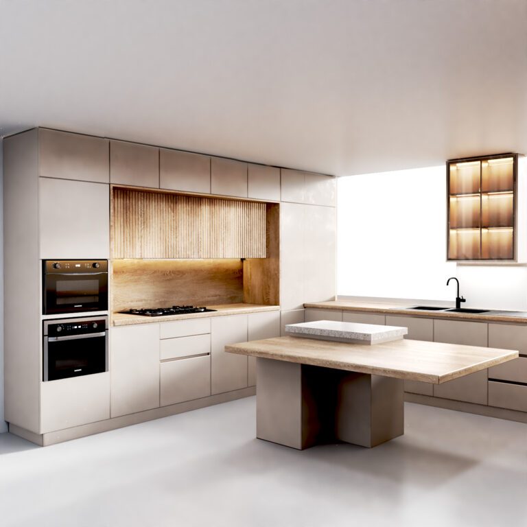 Kitchen 08 window in the middle of kitchen (350922) 3D model - Download ...