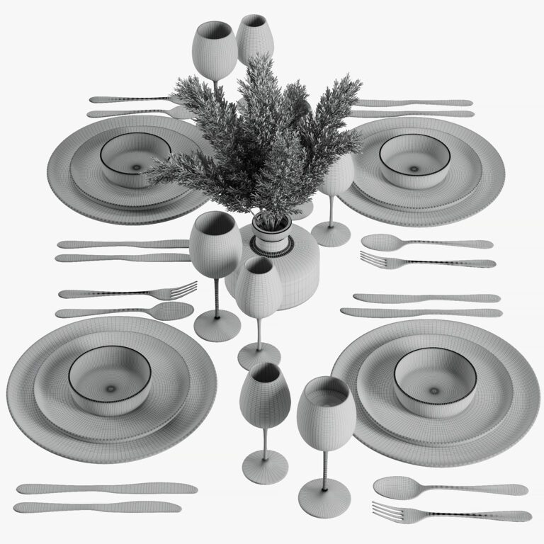 Table Setting V3 (350949) 3D model - Download 3D model Table Setting V3 ...