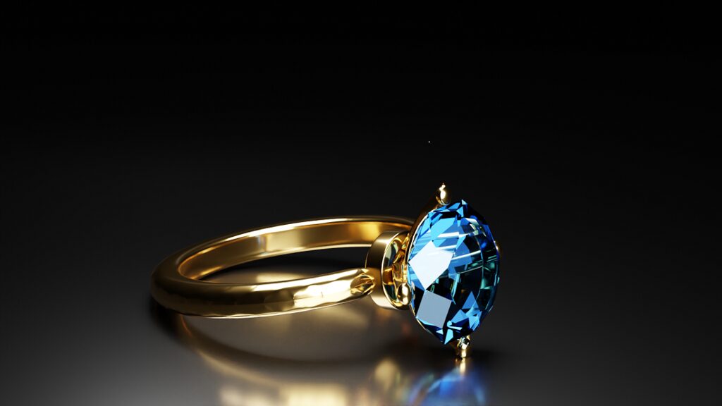 Ring with gemstone (350957), 3d model 1