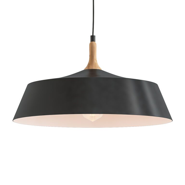 METAL AND NATURAL WOOD pendant lamp (351747) 3D model - Download 3D ...