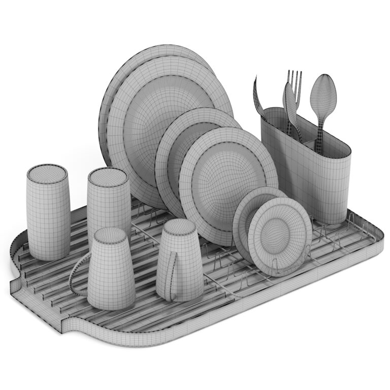 Tower Dish Rack (352958) 3D model - Download 3D model Tower Dish Rack ...