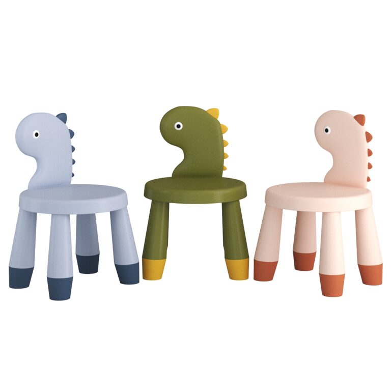 Chair with Backrest Dinosaur (353509) 3D model - Download 3D model ...