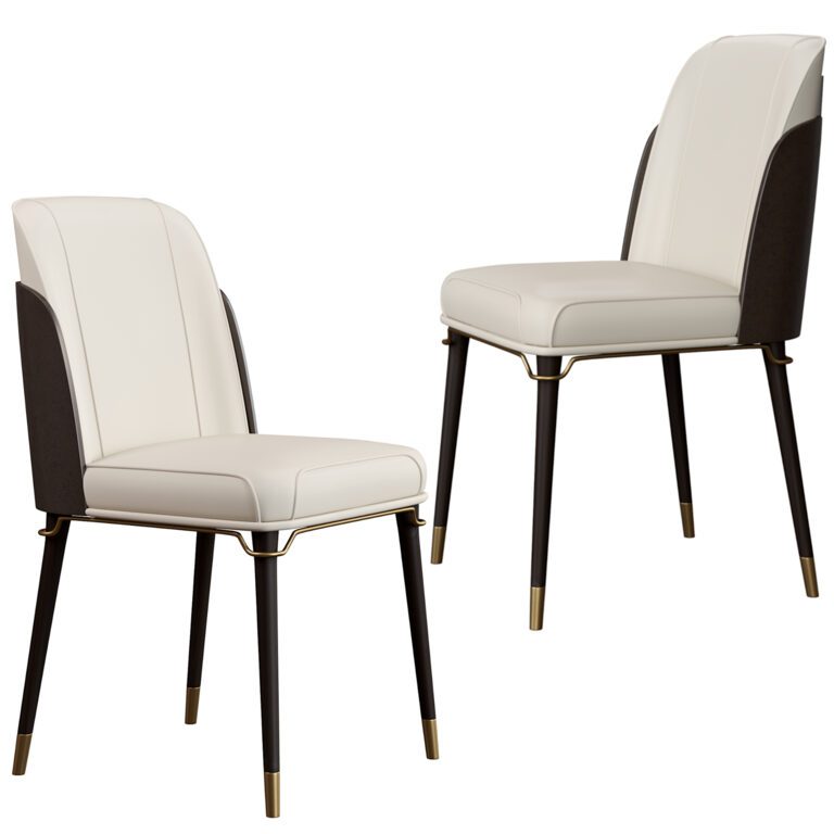 Chair Contemporary Style Leather Armless Parsons (353688), 3d model 1
