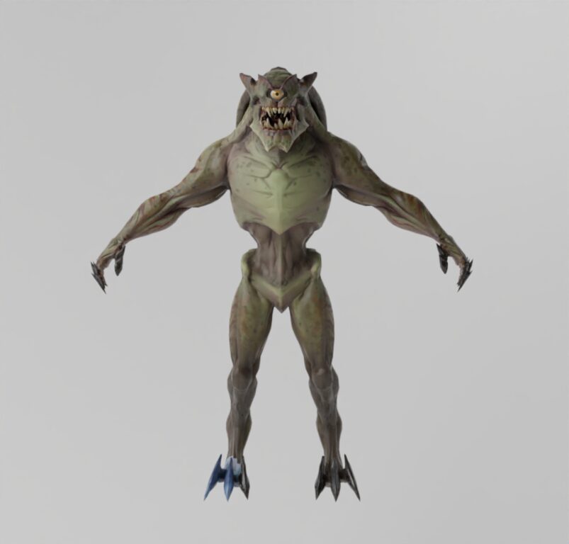 Alien Creature Textured Model (354476), 3d model 1