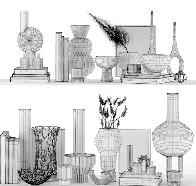 Decorative set 01 (354666) 3D model - Download 3D model Decorative set ...
