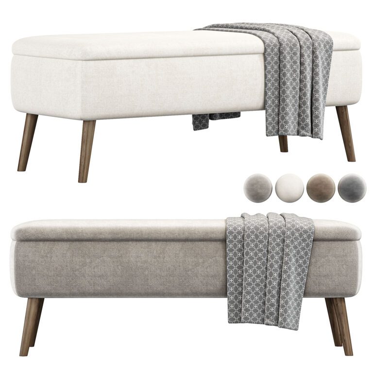 Mini Divan Bench Wylie Bench By Divan (354753) 3D model - Download 3D model Wylie Bench ...