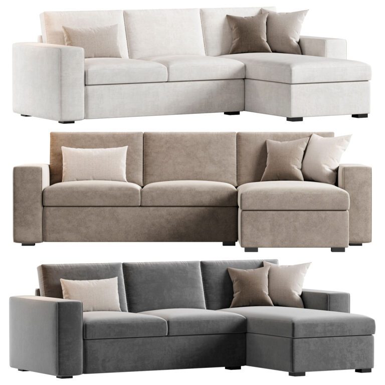 Ikea KIVIK 3 seat Sofa (357190) 3D model - Download 3D model Ikea KIVIK ...
