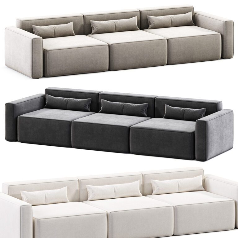 Mix Modular 3 Piece Sofa (357638) 3D model - Download 3D model Mix ...