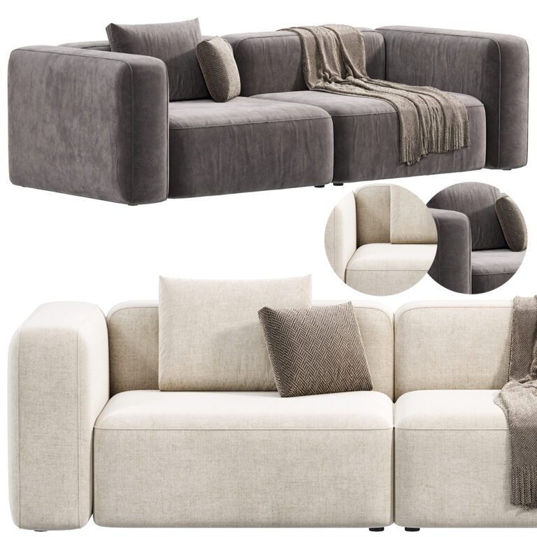 Модульный диван BASECAMP CHAISELOUNGE left от makenordic 5 (358030), 3д модель 1