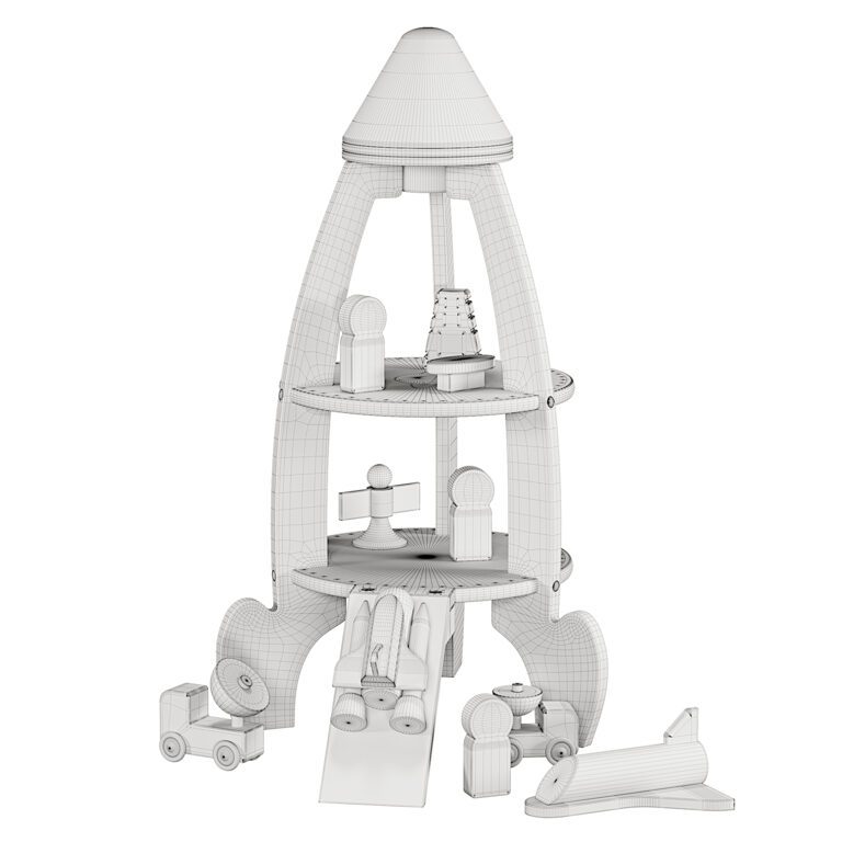 Cosmic Rocket Set Toy (358415) 3D model - Download 3D model Cosmic ...