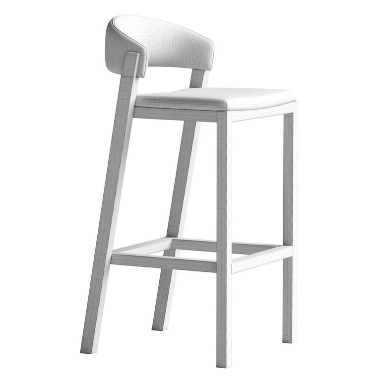 Kursi terbaru dudukan dan sandaran busa Bar chair (358630) 3D model ...