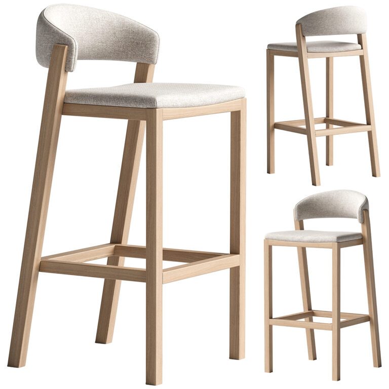Kursi terbaru dudukan dan sandaran busa Bar chair (358630), 3d model 1