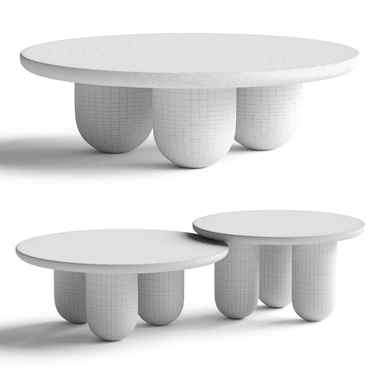 Tri-Nesting Column Table by MSJ Furniture Studio (358653) 3D model ...