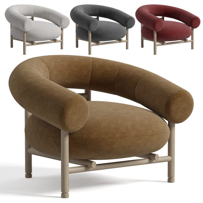 WEWOOD LOOP стілець з дубовим каркасом (358689), 3d модель 1