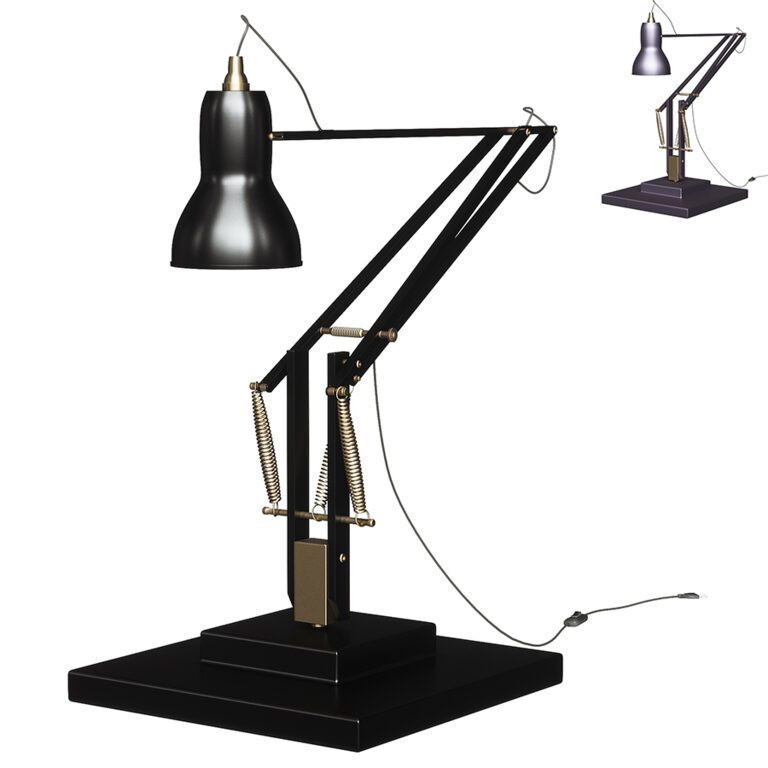 brass anglepoise table lamp