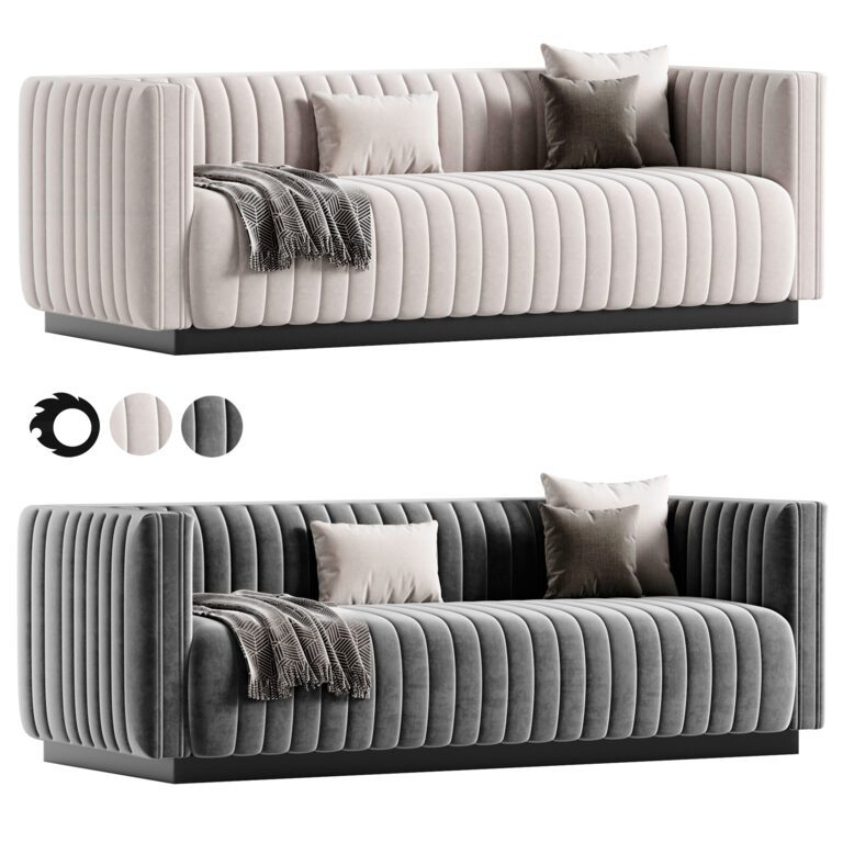 Conjure Channel Tufted Velvet Sofa (359002) 3D model - Download 3D ...