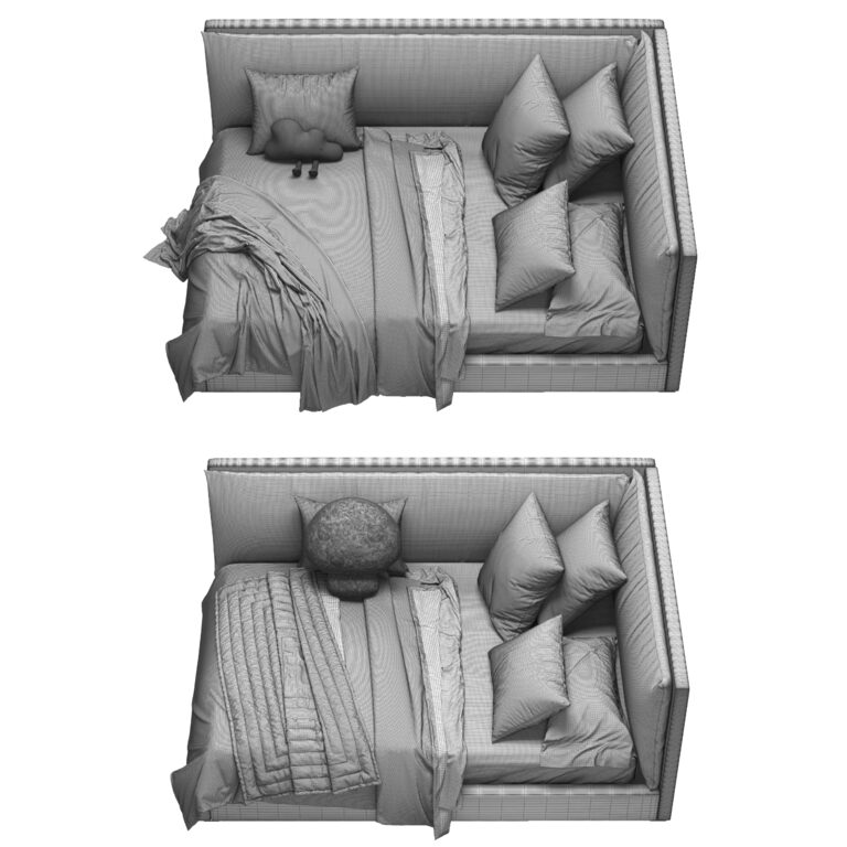 Skye Upholstered Lounge Bed (359716) 3D model Download 3D model Skye