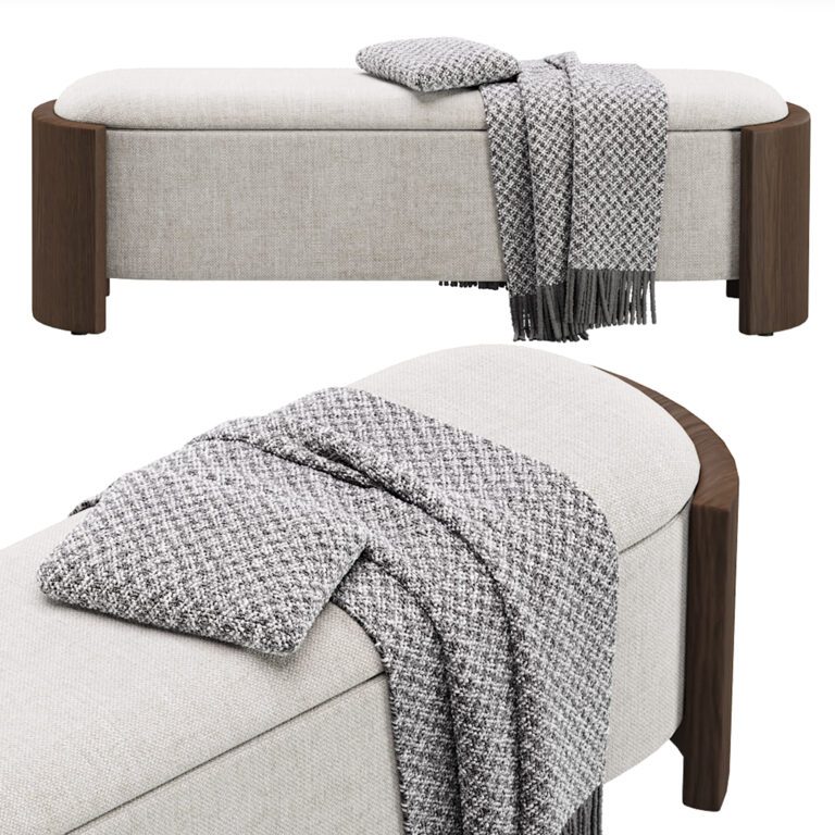 Whitney Storage Bench by West Elm (359974) 3D model - Download 3D