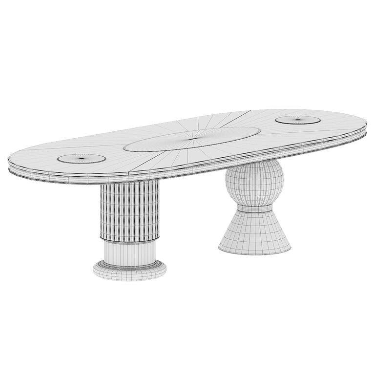 Modern Oval Dining Table (360033) 3D model - Download 3D model Modern ...