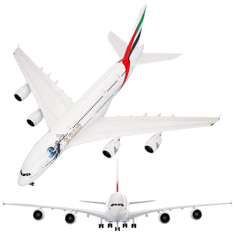 Airbus A380-800 Airplane (360103) 3D model - Download 3D model Airbus ...
