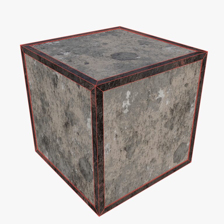 Concrete Block 1m (360950) 3D model - Download 3D model Concrete Block ...