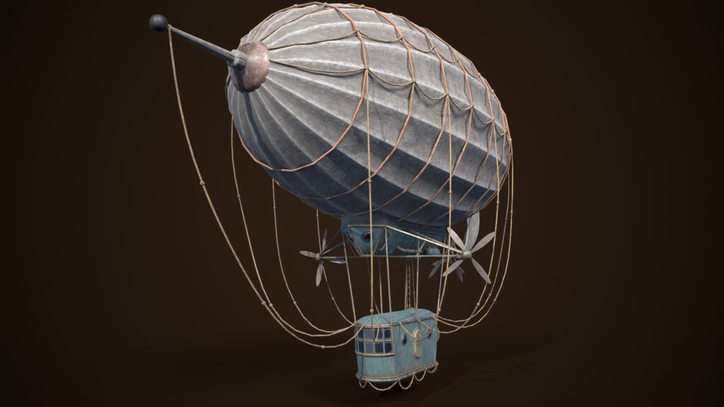 Steampunk Airship Low-poly 3D model (364225) 3D model - Download 3D ...