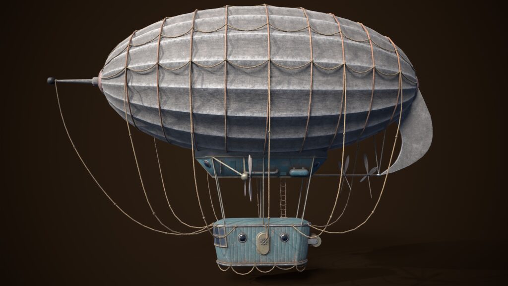 Steampunk Airship Low-poly 3D model (364225) 3D model - Download 3D ...