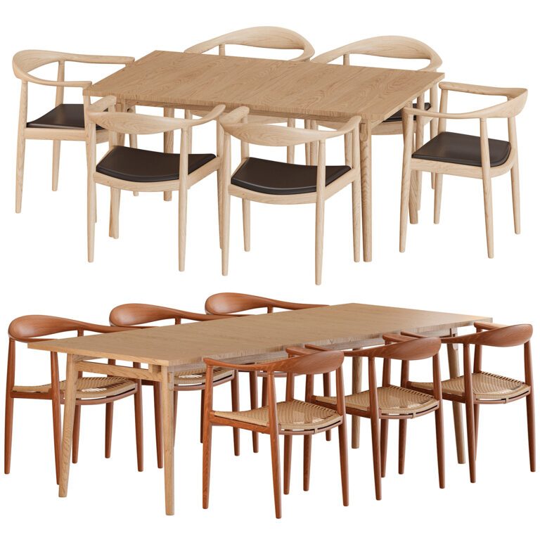 pp850 Table and pp501 chair (364440) 3D model - Download 3D model pp850 ...