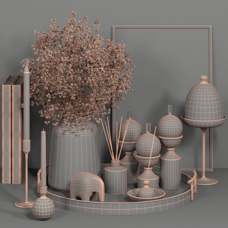 Decorative set 10 (364730) 3D model - Download 3D model Decorative set ...
