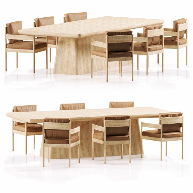 Dining Set By West&elm (365027), 3d model 1