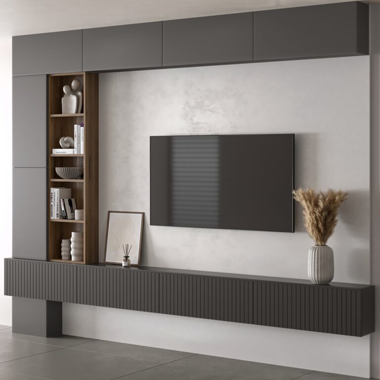 TV Wall Set 03 (365217), 3d model 1